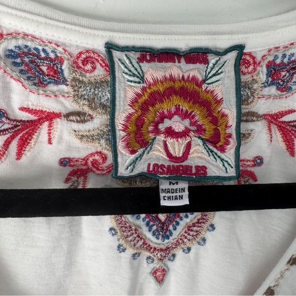 Jonny Was Embroidered White Tunic Top - Picture 2 of 3